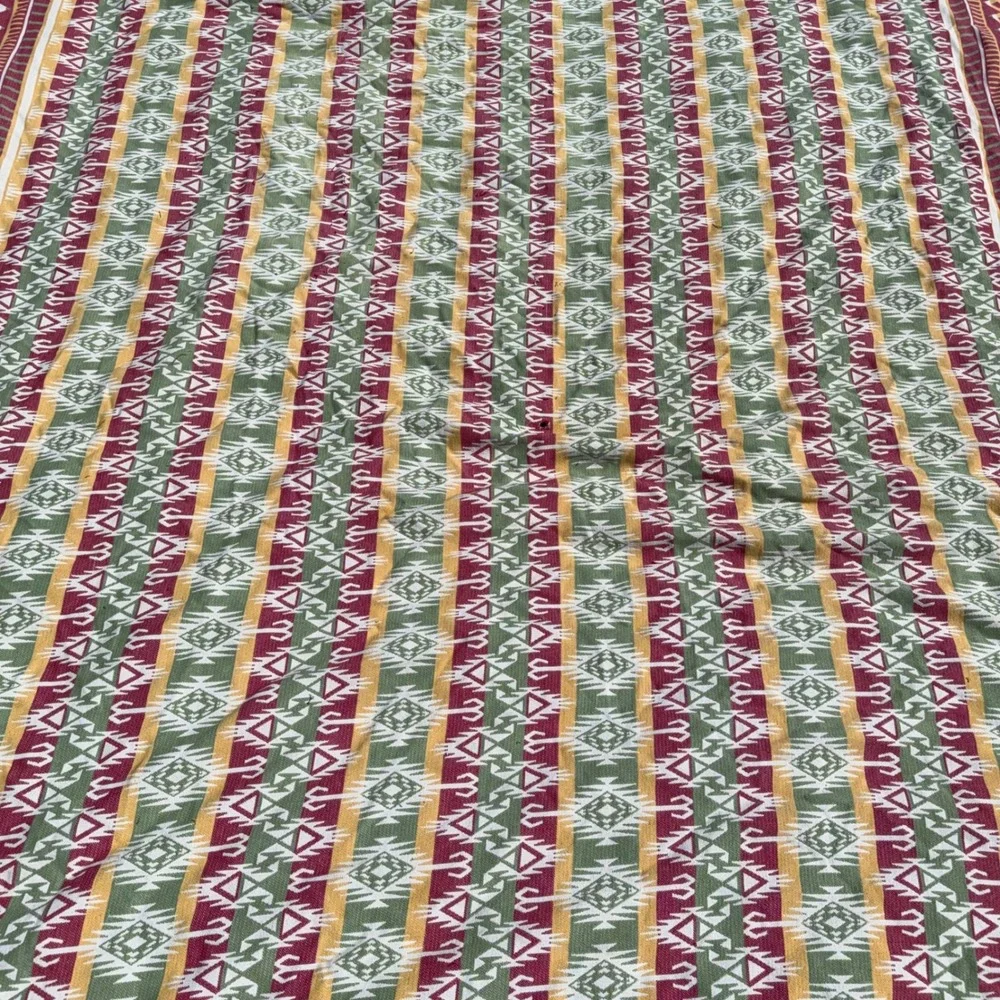 L.L. Bean Blanket Queen Multicolor Fair Southwestern Cotton Woven Portugal